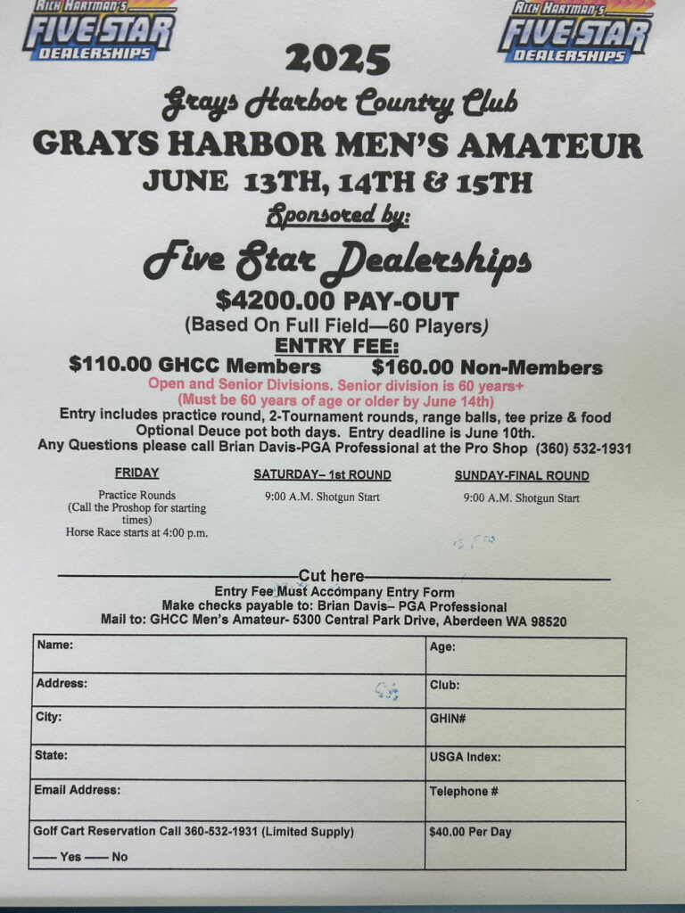 Grays Harbor Amateur Entry